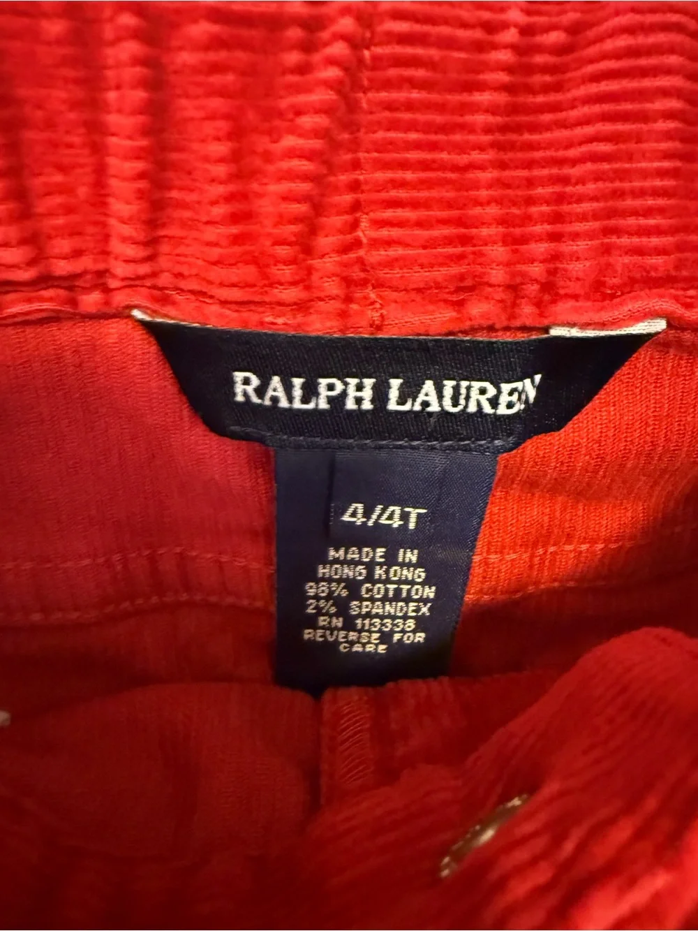 Ralph Lauren Girl’s Red Corduroy Mini Skirt with Embroidered Scotty Dogs 4T